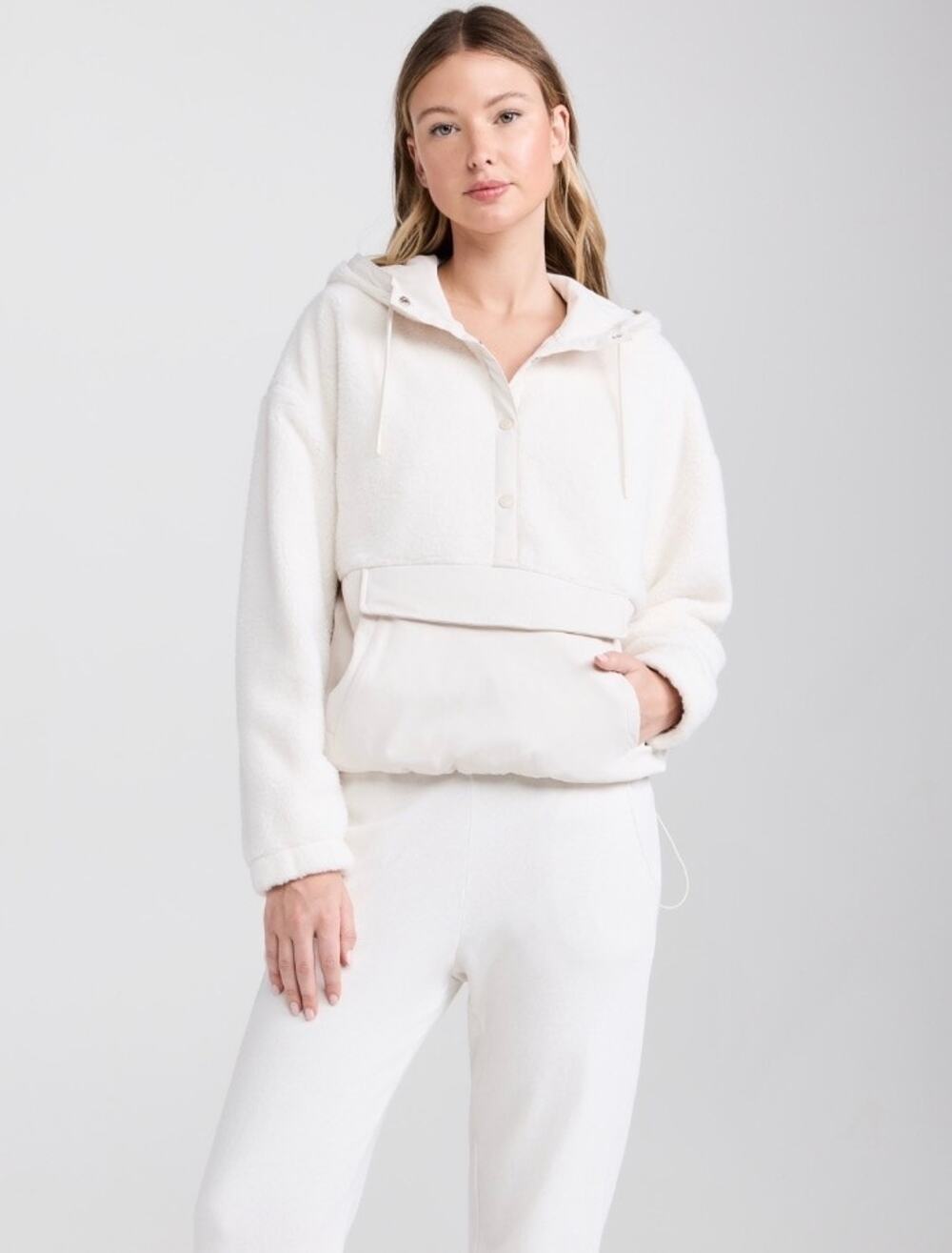 Z Supply Active Take A Hike Pullover XL Sandstone Sherpa Hooded Jacket NWT
